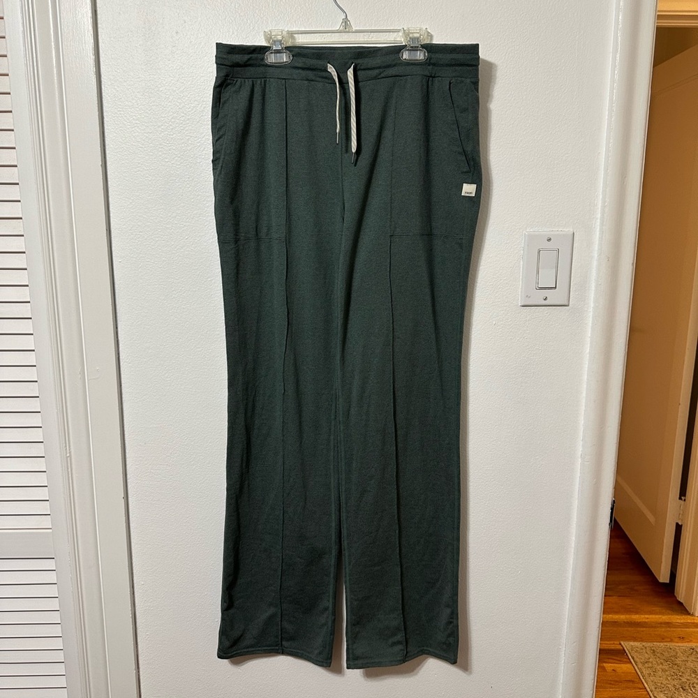 Vuori Halo Wide Leg Flair Pant Green
